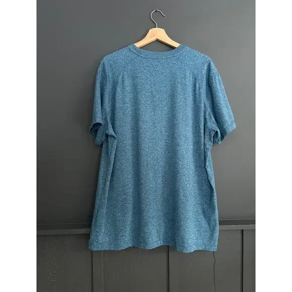Roots Canada Blue Heather Activewear Workout Mens T Shirt Top Size XL - Picture 5 of 8